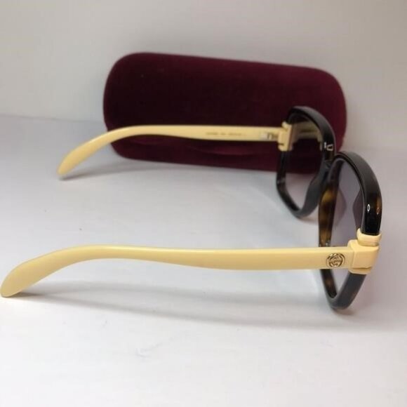 Gucci Tortoise and Yellow Sunglasses main image 8
